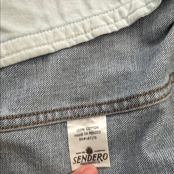 Sendero real webstern Classic Blue Denim Jacket sc 3XL - Picture 10 of 10
